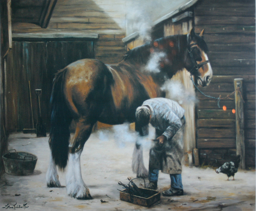 horse painting - Unknown Artist horse art painting